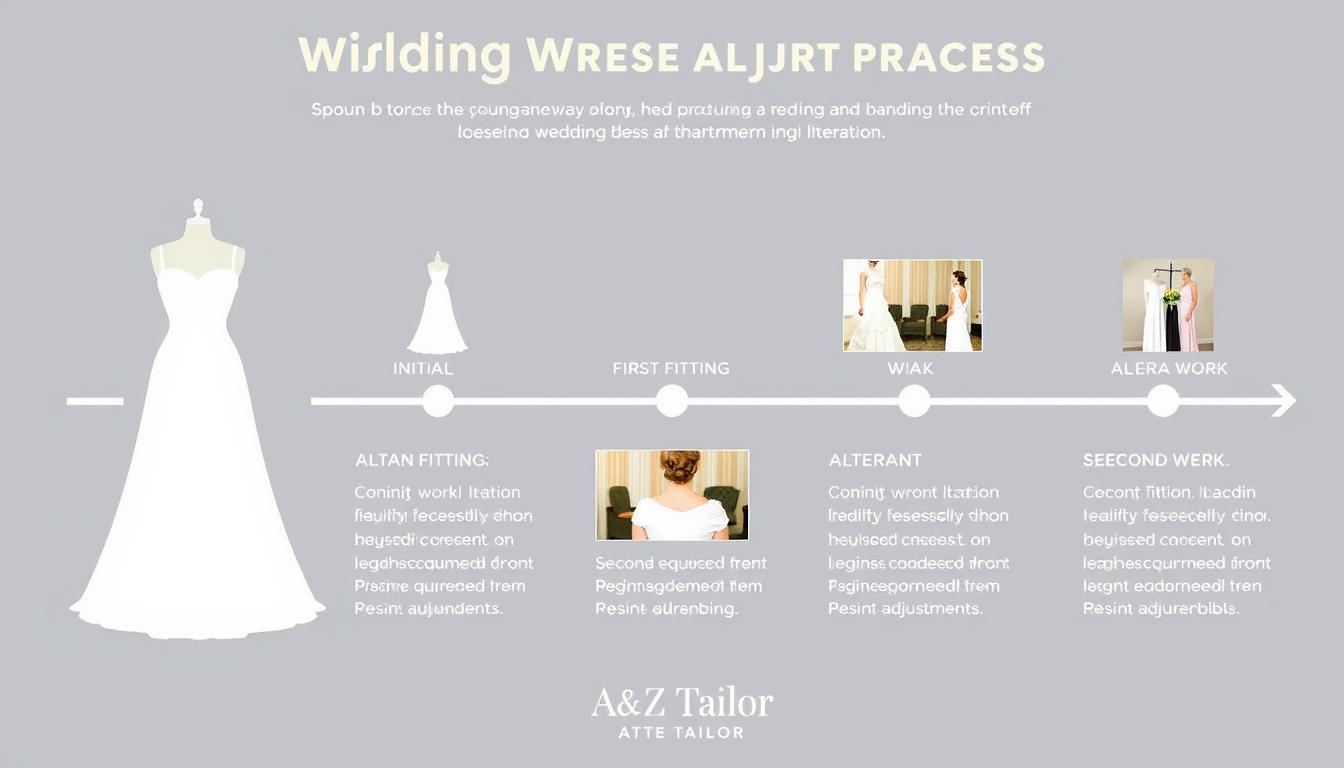 Wedding dress alteration process at A &amp; Z Tailor in St Albans